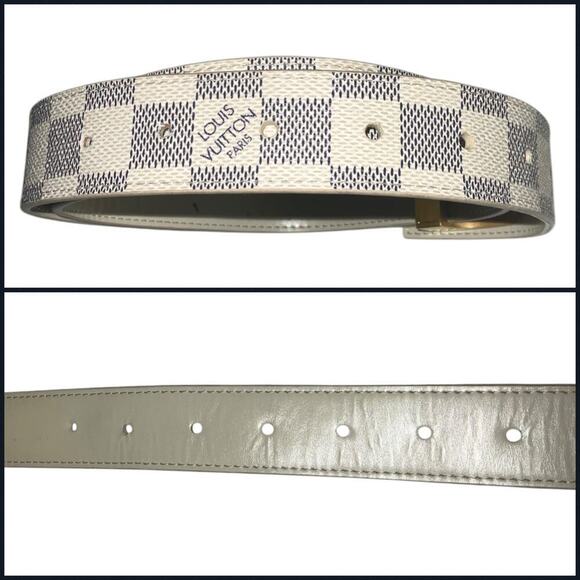 Louis Vuitton Damier Azur belt W/ Box and Dust bag. - Picture 11 of 15